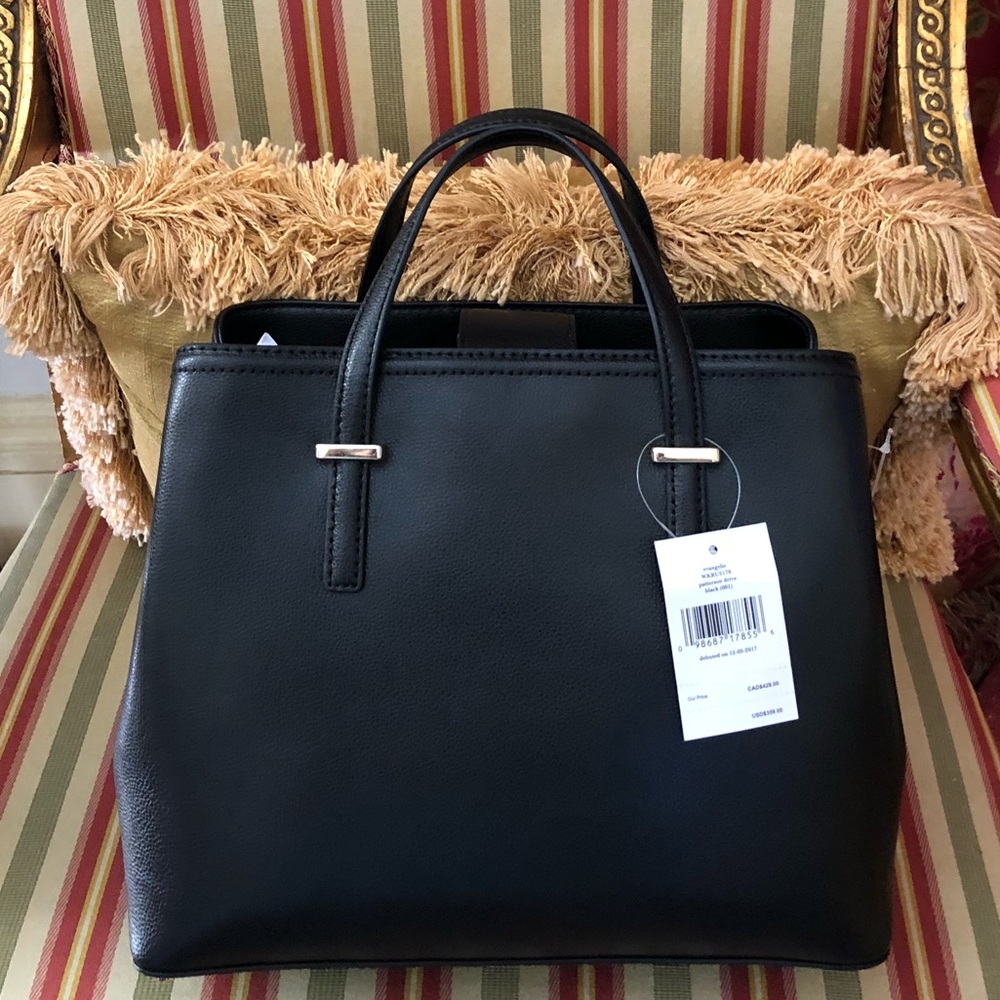 NWT Kate Spade Shiny Black Satchel/Crossbody Bag - Picture 2 of 6